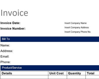 シンプルで編集可能なWord請求書テンプレート