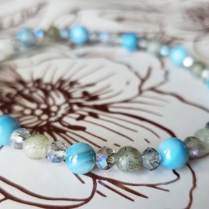 Labradorit und blaues Perlmutt