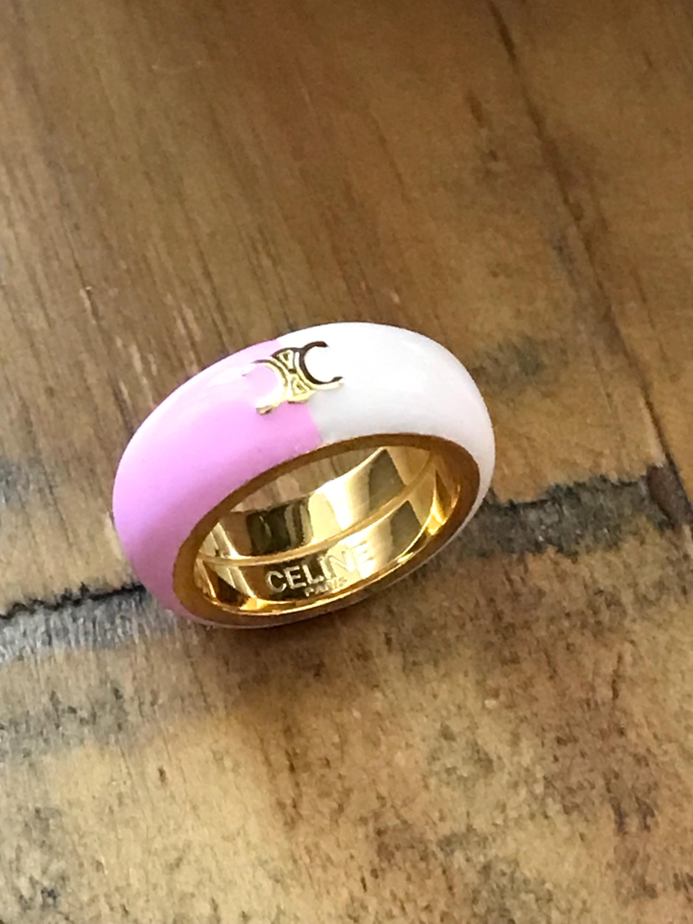 セリーヌ　指輪　ピンクゴールド CELINE セリーヌ 750ダイヤモンドリング 6.2g #11 ハート