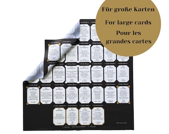 Lenormand Grand Tableau Houses Cloth, Spread Mat for Large Cards 70x70 cm, Learning Aid, Grand Tableau Spread 8x4+4,German English French