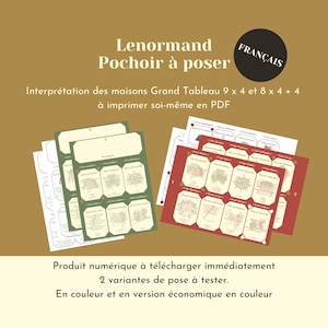 Frans - Lenormand legsjablonen groot bord om zelf uit te printen en direct te downloaden