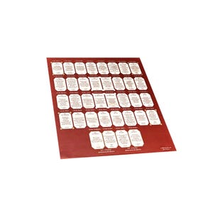 Lenormand lay-out sjabloon huizen tafel om te leren 8x4 lay-out doek met hint over de betekenis van de huizen