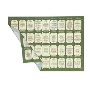 English Lenormand 4 x 9 house table reading mat for learning with explanations