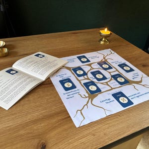 Coffret Oracle runique Cartes runiques Tissu runique et livret un oracle runique avec des mini-cartes et un tissu pour une lecture Futhark allemand ancien