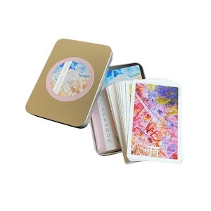 大アルカナ タロット エネルギー カード、小冊子とボックス付き レイキ アルカナ エンカウスティック画像、説明書付き大アルカナ