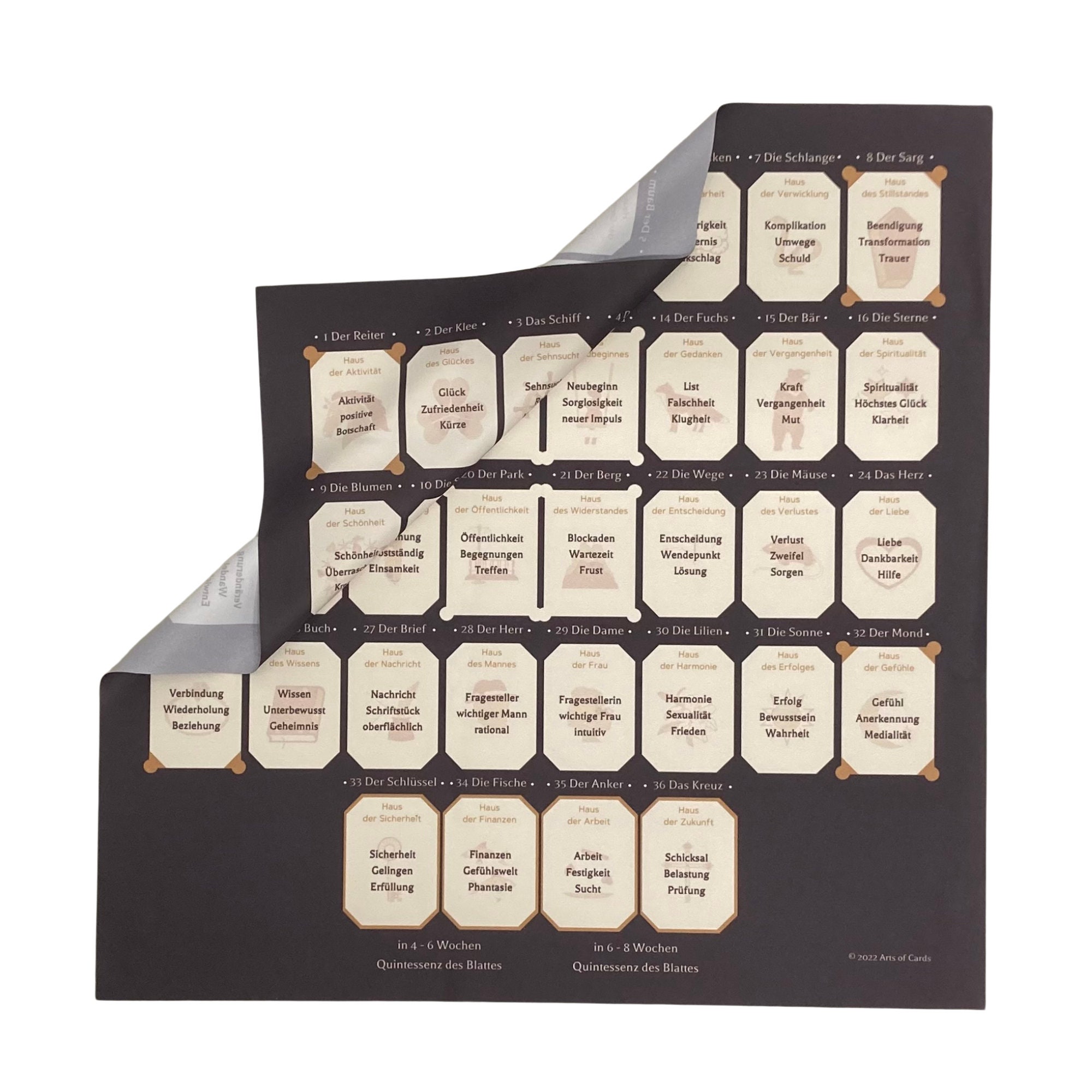 Lenormand laying cloth house table carpet pad 4 x 8 + 4 Grand Tableau large board reading mat 8 x 4 + 4