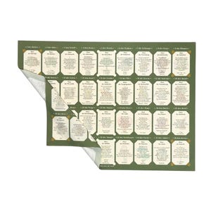 Lenormand house table for learning Laying cloth 4 x 9 Grand Tableau with hints simply learn the Grand Tableau