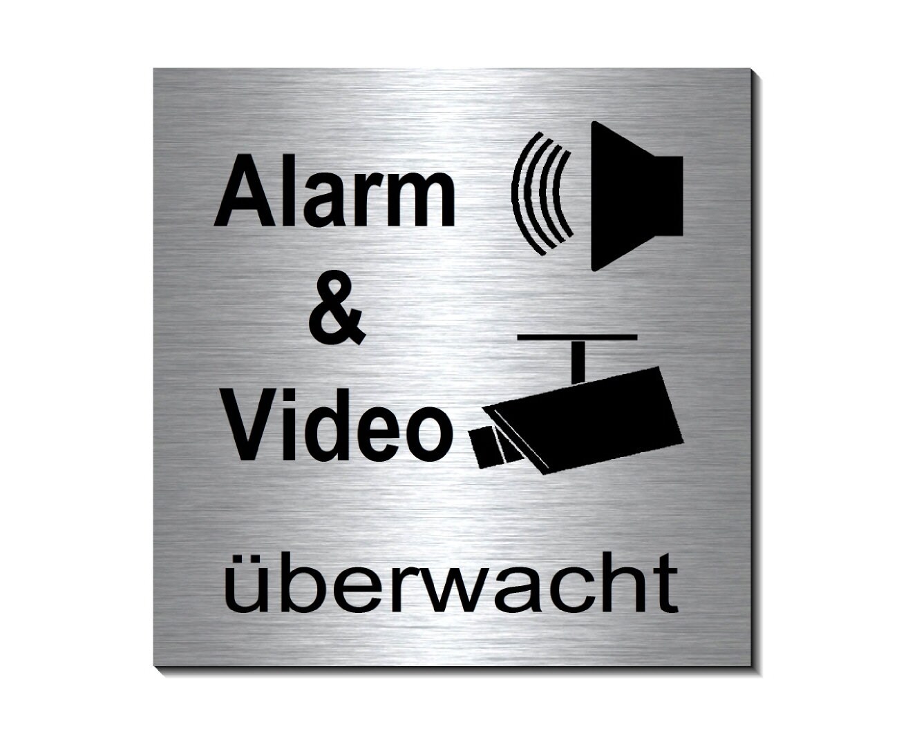 2 Alarmanlagen-Schilder Aus Aluminium, 15x15 Cm – UV-beständig, Vorgebohrt, Für Haus & Garten
