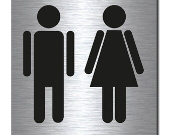 Aluminium Schild "Herren" 10 cm • Türschild • WC • Toilette • Tür • Damen • Klo 