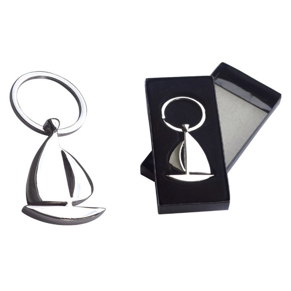 Segelschiff in Geschenkverpackung--Schlüsselanhänger-Detailreich verarbeitet-Metall Chrom silber-Keyholder-Schlüssel-Keyrings-HT*802-18