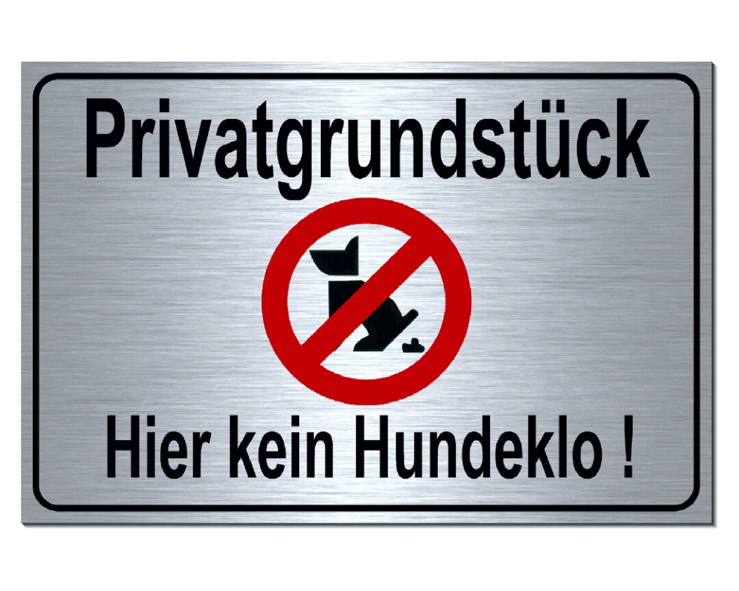 Private Property Dogs Poop Prohibition Dog Aluminum Dibond Etsy