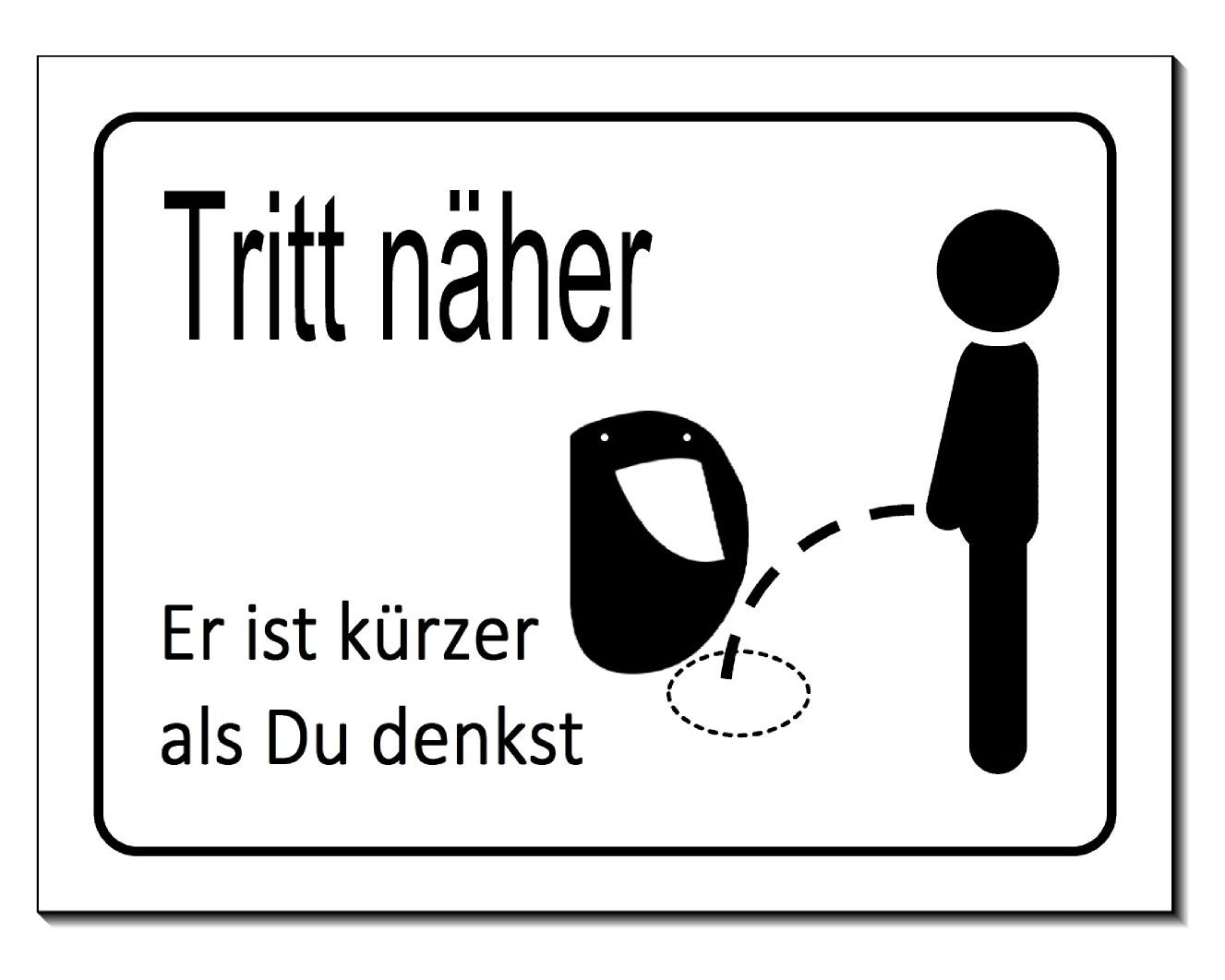 Hinweisschild „Bitte Im Sitzen Pinkeln“ – Rund, Alu-Dibond, 10 Cm – Für WC & Toiletten