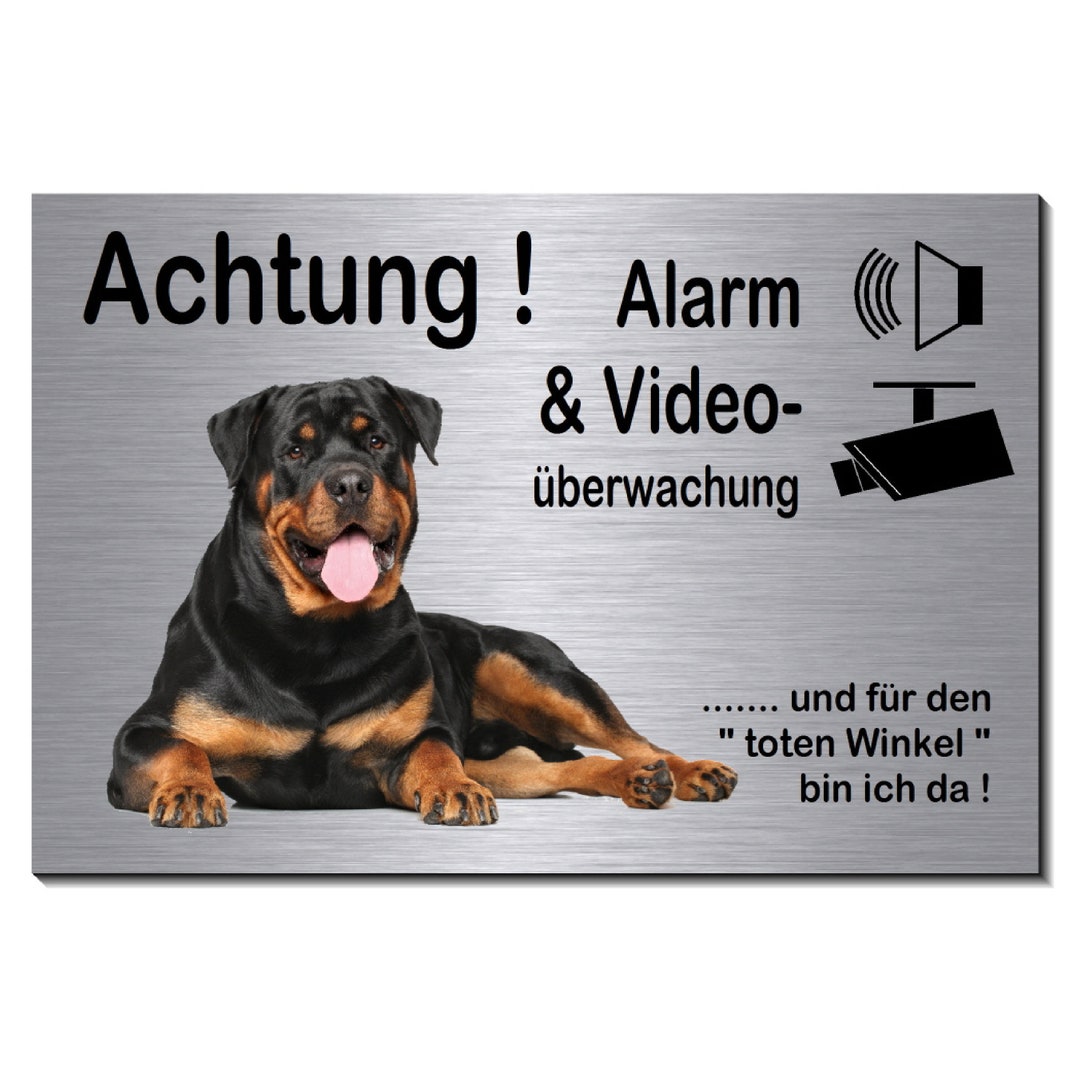 AUA SIGNALETIQUE Schild 'Videoüberwachung' – 200x75 Mm, Aluminium Dibond 3 Mm