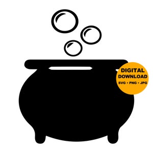 Cauldron, SVG-JPG-PNG Download File, Cricut, Vinyl