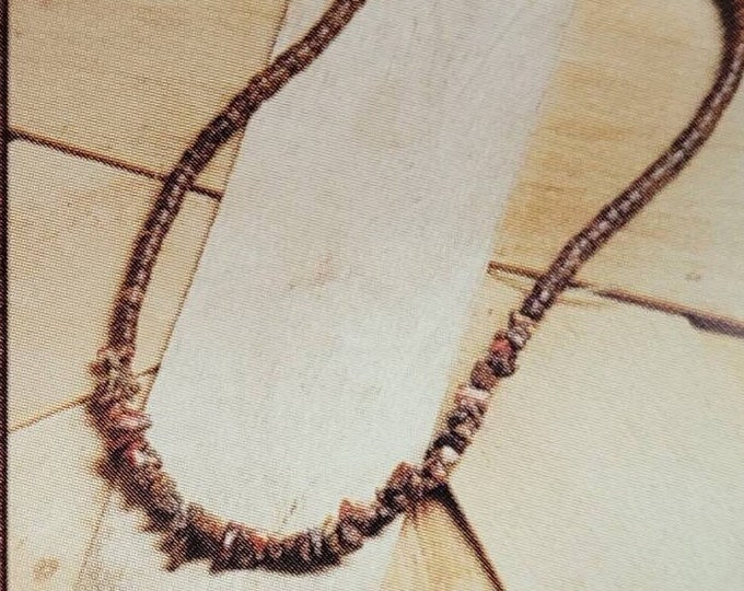 18 inch- Leopardskin Jasper, cocoa heishe. very nice with suit or T-shirt