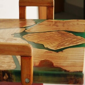 food tray breakfast tray cutting board wood and resin