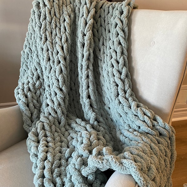 Chunky Knit Blanket Etsy Canada