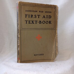 Vintage Buch: 1940 Amerikanisches Rotes Kreuz Erste-Hilfe-Lehrbuch mit 114 Abbildungen Hardcover