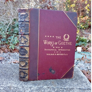 Antique Folio Hardcover Goethe&#39;s Works 1885 Vol III Dramas Profusely Illustrated