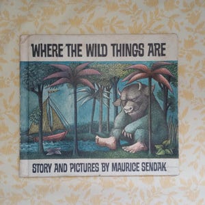 Vintage Children&#39;s Book: Where The Wild Things Are by Maurice Sendak 1963 Book Club Edition Classic Childhood Memories Bedtime Stories