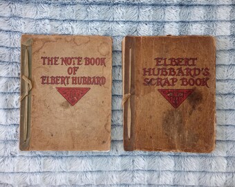 Libri antichi di Elbert Hubbard: album di ritagli del 1923 e set di quaderni del 1927