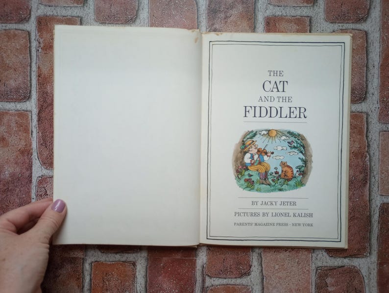 Kitty Fiddler 1968 the Cat and the Fiddler Children's Book Jacky Jeter 1st Edition ...