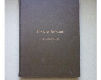Vintage Buch: Geschichte Der Burr Portraits Seltene Limitierte Auflage 125 Exemplare Vintage 1928