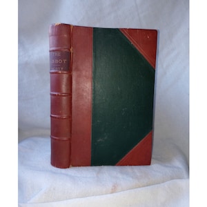 Antique Book: Waverley Novels Library Edition The Abbot SIr Walter Scott 1852 Leatherbound Hardcover