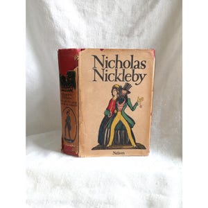 Antique Book: Nicholas Nickleby Charles Dickens Illustrated Rare Claud Lovat Dust Jacket