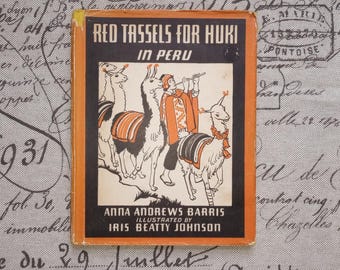 Vintage 'Rode kwastjes voor Huki in Peru' lamaverhalenboek 1939, 1e editie