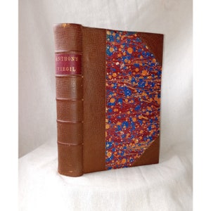 Antique Leatherbound Virgil Book: Publii Virgilii Maronis, 1876