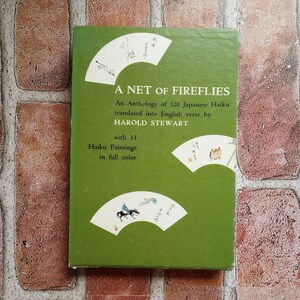 Vintage Book: Japanese Haiku and Haiku Paintings Net of Fireflies 1963 Book & Slipcase