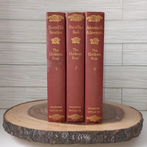 Antikes Buchset: Die Kinderstunde Band 5, 7, Und 8 1907 Ausgabe Haughton Mifflin Co. Hardcover Antike