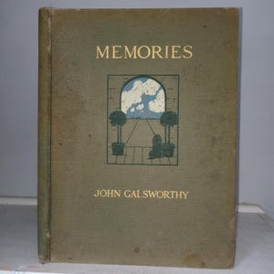 Antique Book: Memories John Galsworthy Antique Dog Book 1914 Cocker Spaniel Story Illustrated