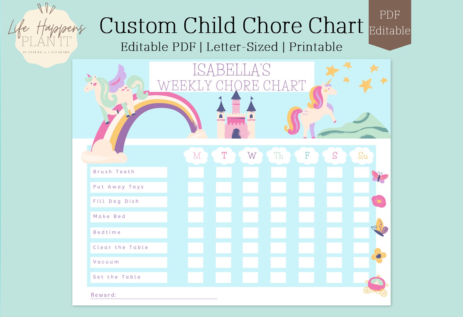 Chore Chart Printable Toddler &amp; Children Instant Download - Etsy