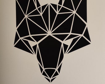 Geometrische Fox Wall Vinyl