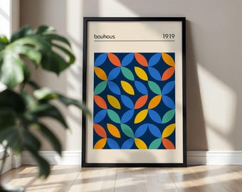 Bauhaus poster met geometrische cirkels, 1919