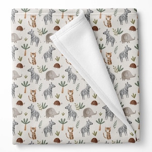 Savannah-babydeken: junglesafaridieren, genderneutraal decor