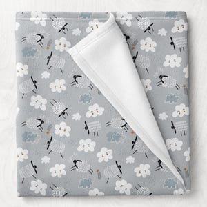Sheep Baby Blanket: Soft Polar Fleece Swaddle, Farm Animal Print