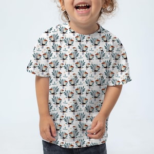 Toucan T-Shirt: Tropical Bird All Over Print Unisex Tee