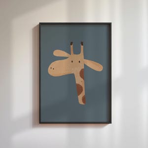 Cute Giraffe Poster – Jungle Animal Nursery Art, Kids Room & Playroom Decor