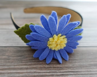 Felt daisy headband, custom headband