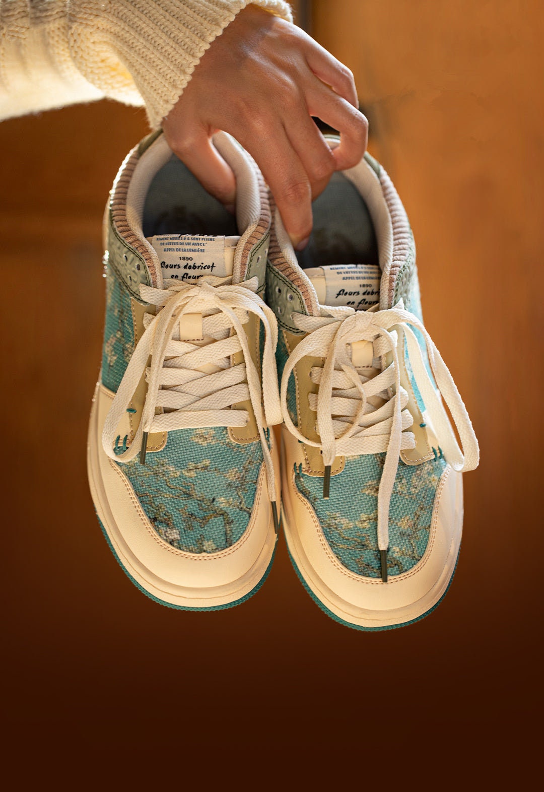 forår Viva Ligner Van Gogh Almond Blossoms Inspired Sneakers - Etsy