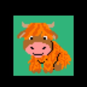 Highland Cow c2c baby blanket crochet pattern C2C Graphgan Pattern / C2C Graphs / C2C Crochet Blanket / C2C Written Pattern