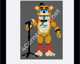 Glam Rock Freddy C2C Häkelanleitung C2C Graphgan Pattern / C2C Graphs / C2C Crochet Blanket / C2C Written Pattern