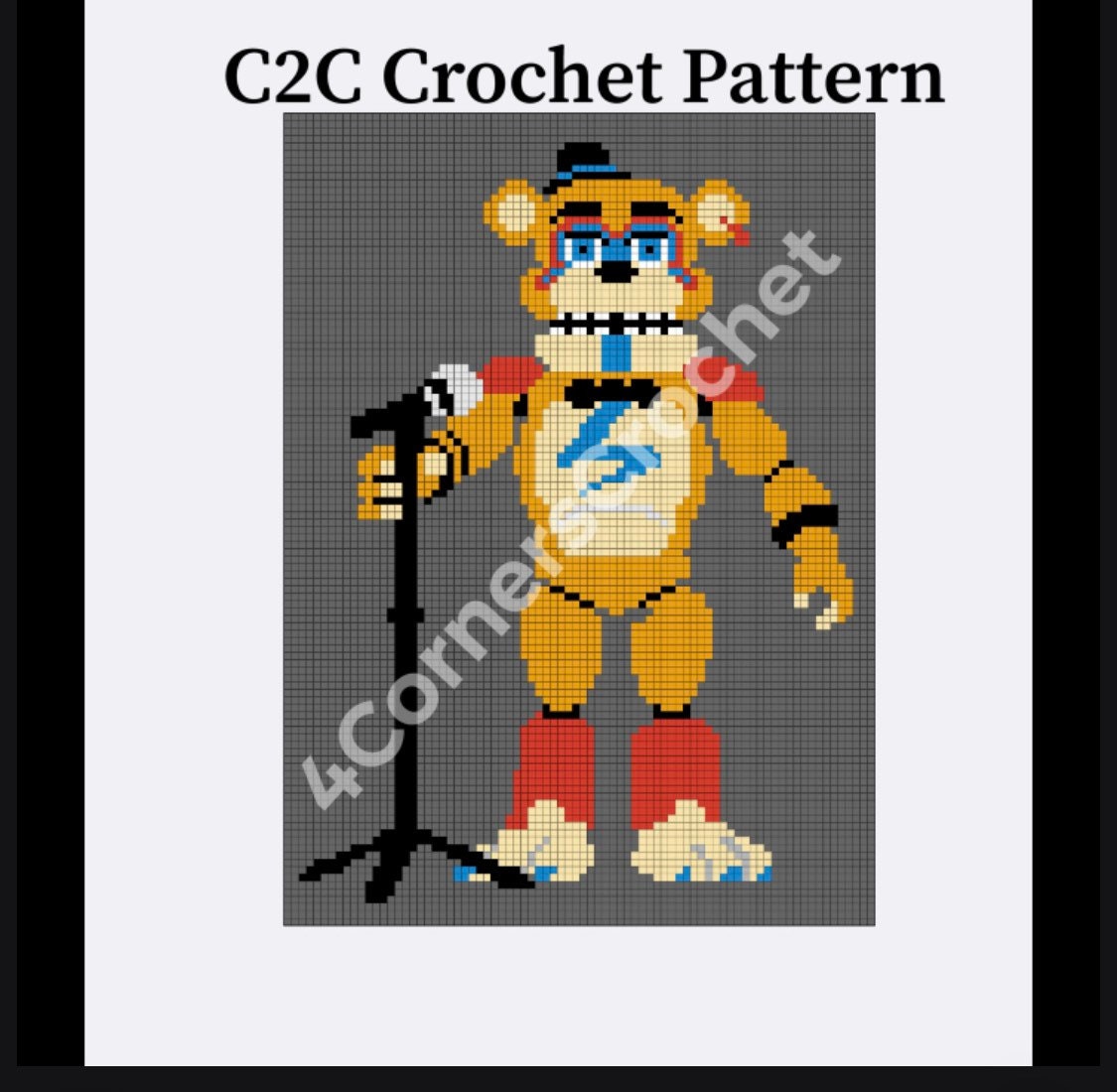 FNAF 1 Animatronics Cute Cross Stitch Pattern PDF Digital -  Finland