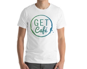 GET Café Short-Sleeve Unisex T-Shirt (COLOR Logo)