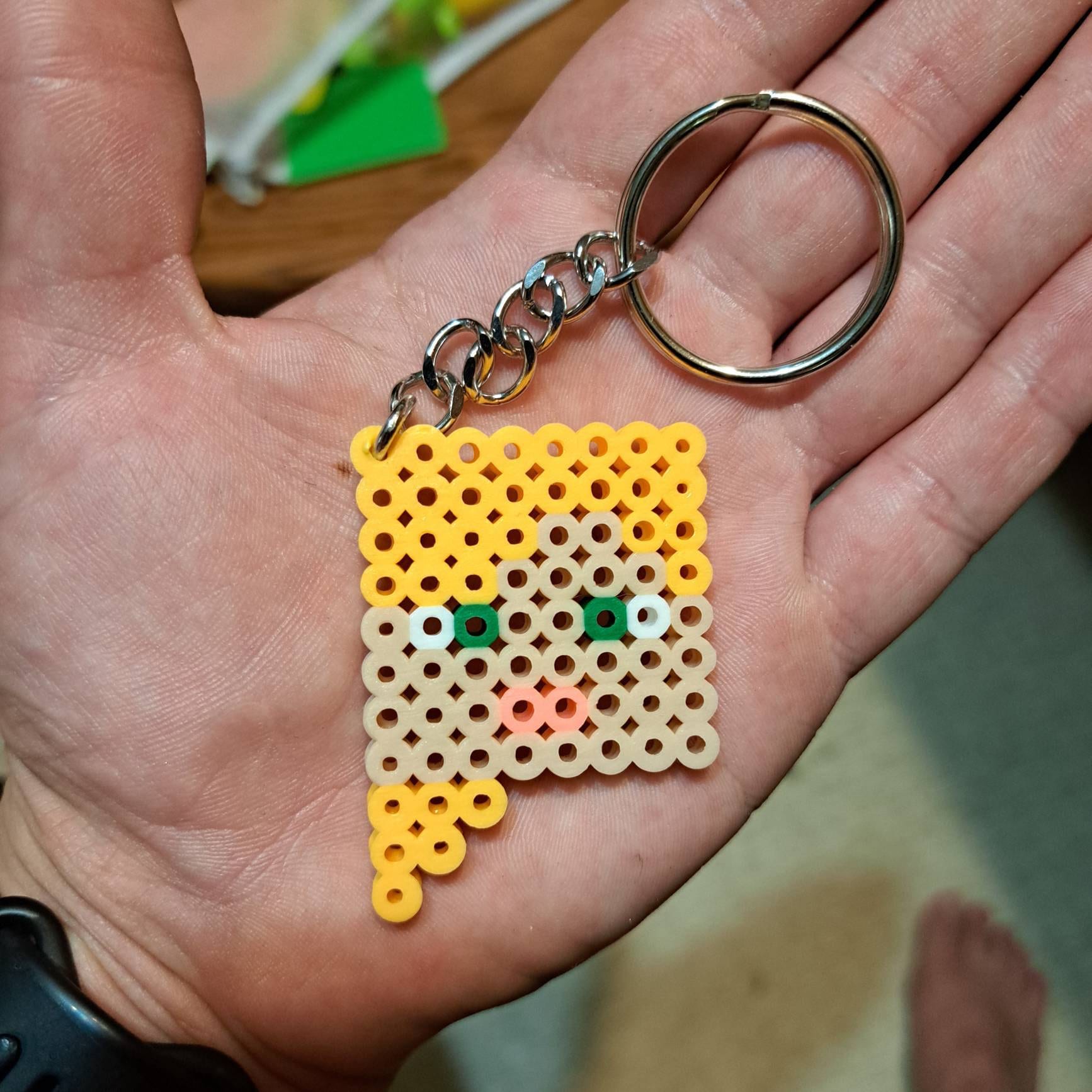 Perler Bead Minecraft Alex Keychain Etsy