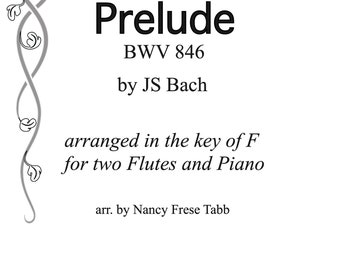 Bach Prelude BWV 846 for 2 flutes and piano