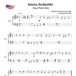America the Beautiful - Easy Piano Solo
